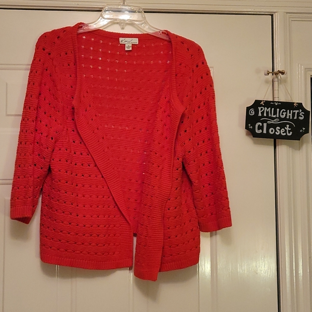 Kim Rogers XL Sweater Coral Orange